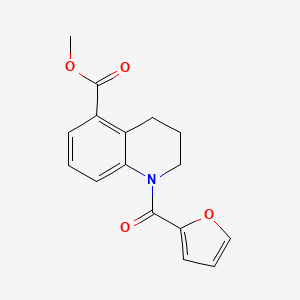 molecular formula C16H15NO4 B7539458 methyl 1-(furan-2-carbonyl)-3,4-dihydro-2H-quinoline-5-carboxylate 