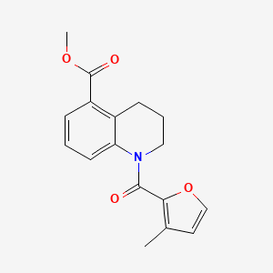 molecular formula C17H17NO4 B7539474 methyl 1-(3-methylfuran-2-carbonyl)-3,4-dihydro-2H-quinoline-5-carboxylate 
