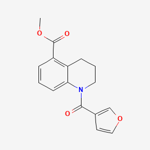 molecular formula C16H15NO4 B7539476 methyl 1-(furan-3-carbonyl)-3,4-dihydro-2H-quinoline-5-carboxylate 
