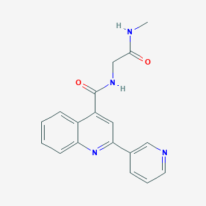 molecular formula C18H16N4O2 B7539495 N-[2-(methylamino)-2-oxoethyl]-2-pyridin-3-ylquinoline-4-carboxamide 