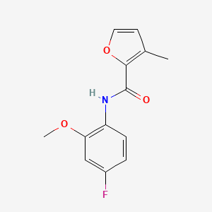 molecular formula C13H12FNO3 B7539522 N-(4-fluoro-2-methoxyphenyl)-3-methylfuran-2-carboxamide 