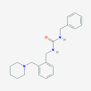molecular formula C21H27N3O B7539530 1-Benzyl-3-[[2-(piperidin-1-ylmethyl)phenyl]methyl]urea 