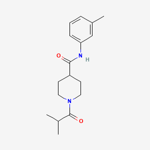 molecular formula C17H24N2O2 B7539559 N-(3-methylphenyl)-1-(2-methylpropanoyl)piperidine-4-carboxamide 