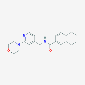 molecular formula C21H25N3O2 B7539577 N-[(2-morpholin-4-ylpyridin-4-yl)methyl]-5,6,7,8-tetrahydronaphthalene-2-carboxamide 