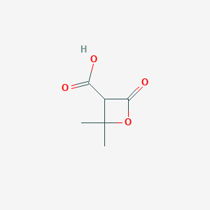 molecular formula C6H8O4 B7539588 2,2-Dimethyl-4-oxooxetane-3-carboxylic acid 