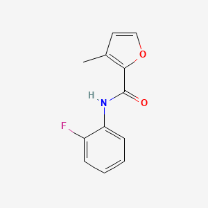 molecular formula C12H10FNO2 B7539611 N-(2-fluorophenyl)-3-methylfuran-2-carboxamide 