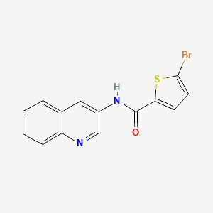 molecular formula C14H9BrN2OS B7539615 5-bromo-N-quinolin-3-ylthiophene-2-carboxamide 