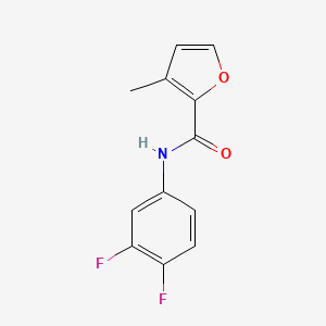 molecular formula C12H9F2NO2 B7539623 N-(3,4-difluorophenyl)-3-methylfuran-2-carboxamide 