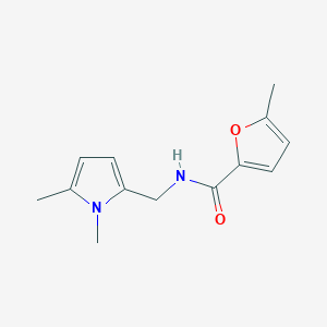 molecular formula C13H16N2O2 B7539626 N-[(1,5-dimethylpyrrol-2-yl)methyl]-5-methylfuran-2-carboxamide 