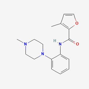 molecular formula C17H21N3O2 B7539651 3-methyl-N-[2-(4-methylpiperazin-1-yl)phenyl]furan-2-carboxamide 