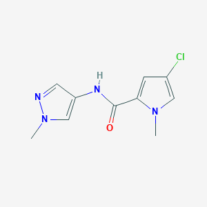 molecular formula C10H11ClN4O B7539717 4-chloro-1-methyl-N-(1-methylpyrazol-4-yl)pyrrole-2-carboxamide 