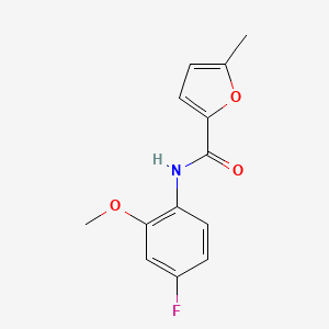 molecular formula C13H12FNO3 B7539745 N-(4-fluoro-2-methoxyphenyl)-5-methylfuran-2-carboxamide 