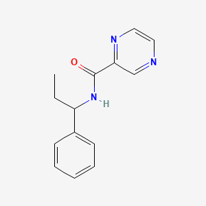 molecular formula C14H15N3O B7539750 N-(1-phenylpropyl)pyrazine-2-carboxamide 