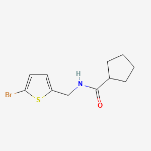 molecular formula C11H14BrNOS B7539783 N-[(5-bromothiophen-2-yl)methyl]cyclopentanecarboxamide 