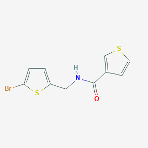 molecular formula C10H8BrNOS2 B7539801 N-[(5-bromothiophen-2-yl)methyl]thiophene-3-carboxamide 