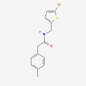 molecular formula C14H14BrNOS B7539809 N-[(5-bromothiophen-2-yl)methyl]-2-(4-methylphenyl)acetamide 