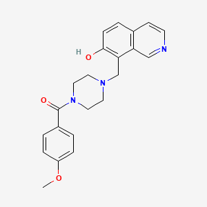 molecular formula C22H23N3O3 B7539827 [4-[(7-Hydroxyisoquinolin-8-yl)methyl]piperazin-1-yl]-(4-methoxyphenyl)methanone 