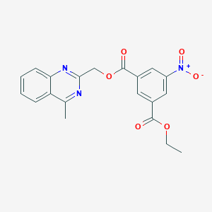 molecular formula C20H17N3O6 B7539841 1-O-ethyl 3-O-[(4-methylquinazolin-2-yl)methyl] 5-nitrobenzene-1,3-dicarboxylate 