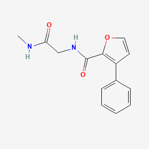 molecular formula C14H14N2O3 B7539870 N-[2-(methylamino)-2-oxoethyl]-3-phenylfuran-2-carboxamide 