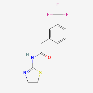 molecular formula C12H11F3N2OS B7539889 N-(4,5-dihydro-1,3-thiazol-2-yl)-2-[3-(trifluoromethyl)phenyl]acetamide 