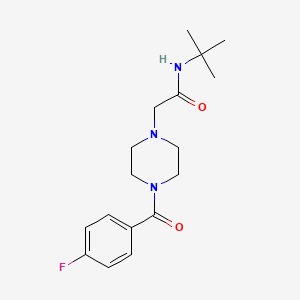 molecular formula C17H24FN3O2 B7539896 N-tert-butyl-2-[4-(4-fluorobenzoyl)piperazin-1-yl]acetamide 
