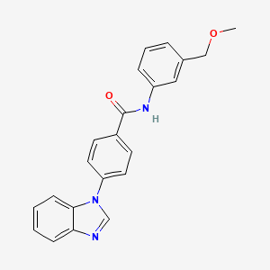 molecular formula C22H19N3O2 B7539925 4-(benzimidazol-1-yl)-N-[3-(methoxymethyl)phenyl]benzamide 