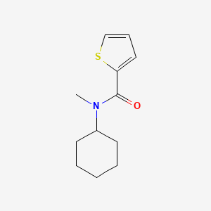 molecular formula C12H17NOS B7539928 N-cyclohexyl-N-methylthiophene-2-carboxamide 