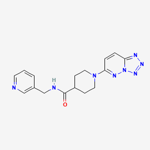molecular formula C16H18N8O B7539935 N-(pyridin-3-ylmethyl)-1-(tetrazolo[1,5-b]pyridazin-6-yl)piperidine-4-carboxamide 