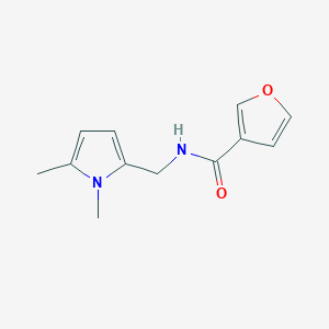 molecular formula C12H14N2O2 B7539939 N-[(1,5-dimethylpyrrol-2-yl)methyl]furan-3-carboxamide 