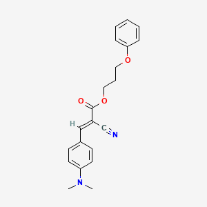 molecular formula C21H22N2O3 B7540005 3-phenoxypropyl (E)-2-cyano-3-[4-(dimethylamino)phenyl]prop-2-enoate 