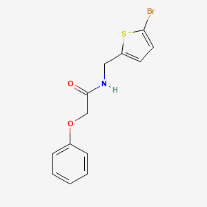 molecular formula C13H12BrNO2S B7540007 N-[(5-bromothiophen-2-yl)methyl]-2-phenoxyacetamide 