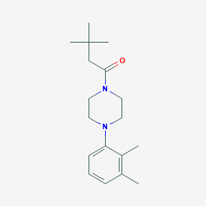 molecular formula C18H28N2O B7540016 1-[4-(2,3-Dimethylphenyl)piperazin-1-yl]-3,3-dimethylbutan-1-one 
