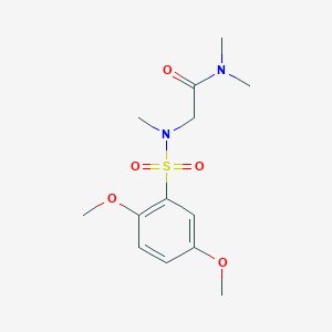 molecular formula C13H20N2O5S B7540036 2-[(2,5-dimethoxyphenyl)sulfonyl-methylamino]-N,N-dimethylacetamide 
