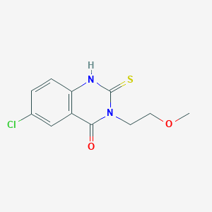 molecular formula C11H11ClN2O2S B7540044 6-chloro-3-(2-methoxyethyl)-2-sulfanylidene-1H-quinazolin-4-one 