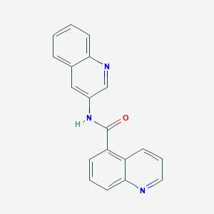 molecular formula C19H13N3O B7540060 N-quinolin-3-ylquinoline-5-carboxamide 