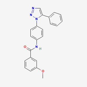 molecular formula C22H18N4O2 B7540062 3-methoxy-N-[4-(5-phenyltriazol-1-yl)phenyl]benzamide 