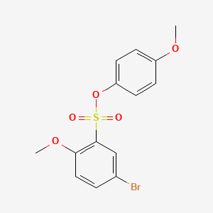 molecular formula C14H13BrO5S B7540069 (4-Methoxyphenyl) 5-bromo-2-methoxybenzenesulfonate 