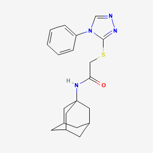 molecular formula C20H24N4OS B7540081 N-(1-adamantyl)-2-[(4-phenyl-1,2,4-triazol-3-yl)sulfanyl]acetamide 