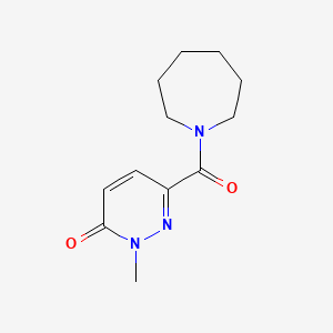 molecular formula C12H17N3O2 B7540101 6-(Azepane-1-carbonyl)-2-methylpyridazin-3-one 