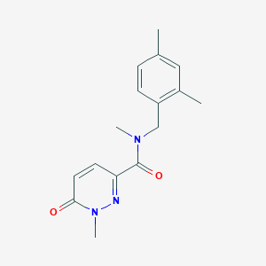 molecular formula C16H19N3O2 B7540155 N-[(2,4-dimethylphenyl)methyl]-N,1-dimethyl-6-oxopyridazine-3-carboxamide 
