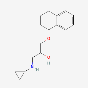 molecular formula C16H23NO2 B7540162 1-(Cyclopropylamino)-3-(1,2,3,4-tetrahydronaphthalen-1-yloxy)propan-2-ol 