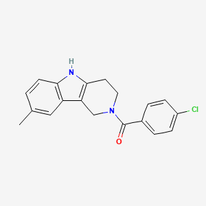 molecular formula C19H17ClN2O B7540169 (4-Chlorophenyl)-(8-methyl-1,3,4,5-tetrahydropyrido[4,3-b]indol-2-yl)methanone 
