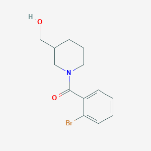 molecular formula C13H16BrNO2 B7540189 (2-Bromophenyl)-[3-(hydroxymethyl)piperidin-1-yl]methanone 