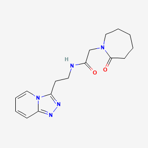 molecular formula C16H21N5O2 B7540201 2-(2-oxoazepan-1-yl)-N-[2-([1,2,4]triazolo[4,3-a]pyridin-3-yl)ethyl]acetamide 
