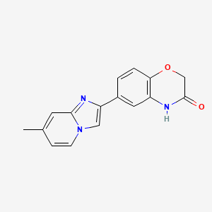 molecular formula C16H13N3O2 B7540230 6-(7-methylimidazo[1,2-a]pyridin-2-yl)-4H-1,4-benzoxazin-3-one 