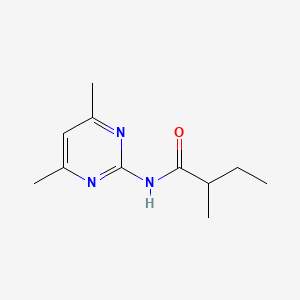 molecular formula C11H17N3O B7540252 N-(4,6-dimethylpyrimidin-2-yl)-2-methylbutanamide 