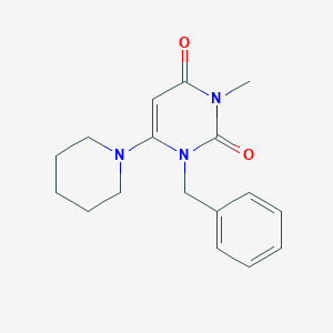 molecular formula C17H21N3O2 B7540343 1-Benzyl-3-methyl-6-piperidin-1-ylpyrimidine-2,4-dione 
