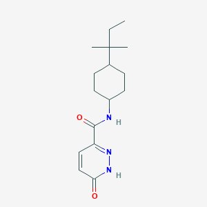 molecular formula C16H25N3O2 B7540373 N-[4-(2-methylbutan-2-yl)cyclohexyl]-6-oxo-1H-pyridazine-3-carboxamide 