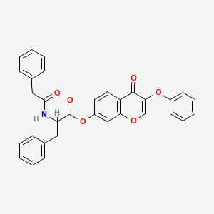 molecular formula C32H25NO6 B7540381 (4-Oxo-3-phenoxychromen-7-yl) 3-phenyl-2-[(2-phenylacetyl)amino]propanoate 