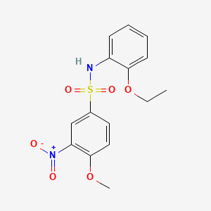 molecular formula C15H16N2O6S B7540410 N-(2-ethoxyphenyl)-4-methoxy-3-nitrobenzenesulfonamide 